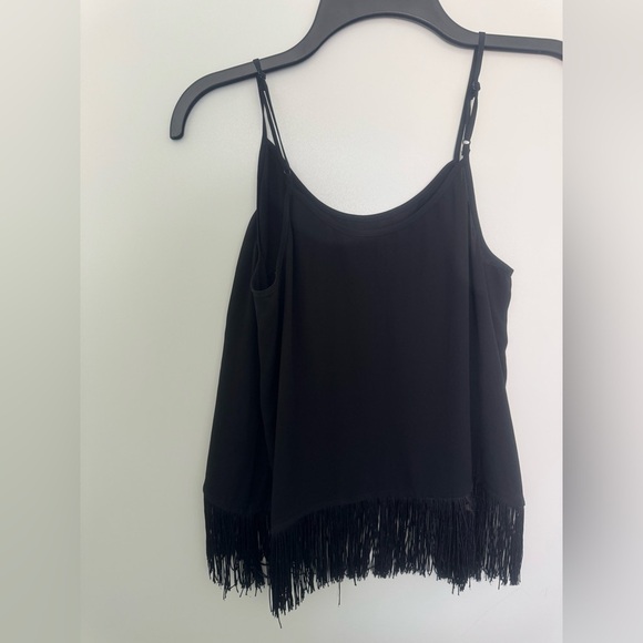 Express Black Fringe and Beaded Tank Top Size S - Picture 3 of 8
